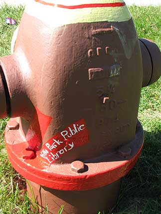 Sock Monkey Hydrant From Behind- Central and Cornell (2)